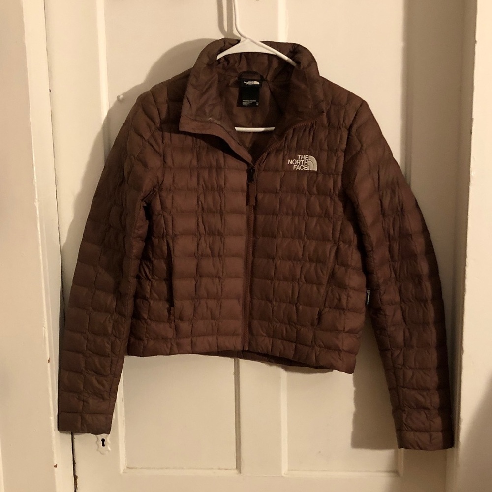 North Face Women's Thermoball Mauve Cropped Puffer Jacket